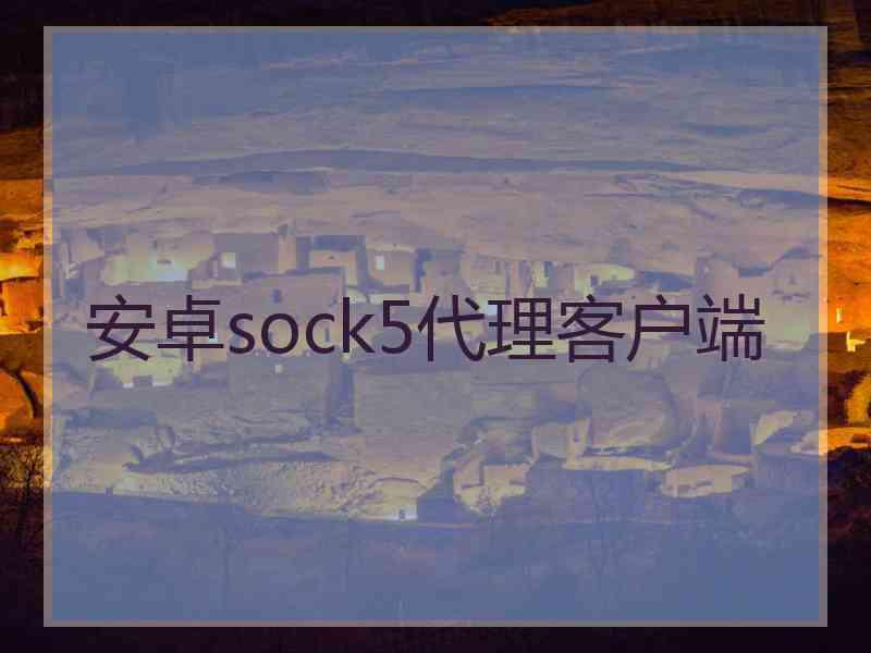 安卓sock5代理客户端 安卓sock5代理客户端