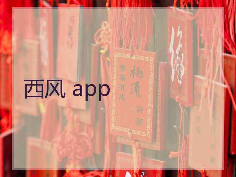 西风 app