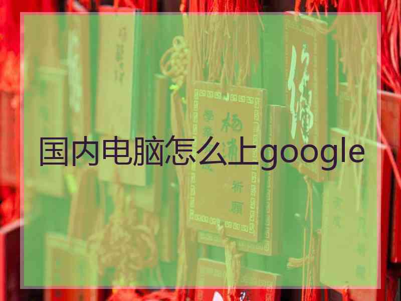 国内电脑怎么上google