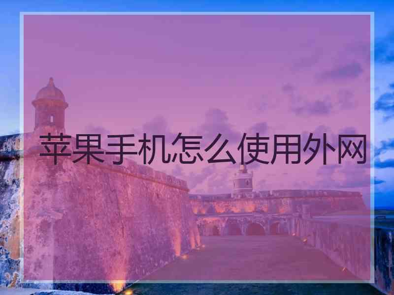 苹果手机怎么使用外网