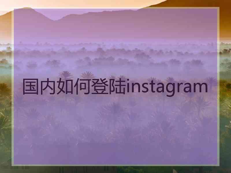国内如何登陆instagram