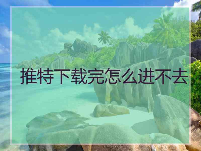 推特下载完怎么进不去