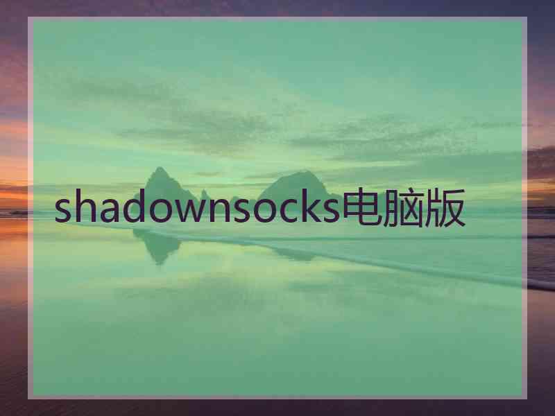 shadownsocks电脑版