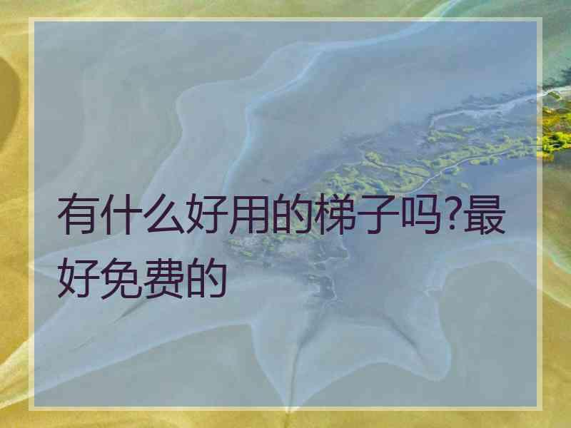 有什么好用的梯子吗?最好免费的