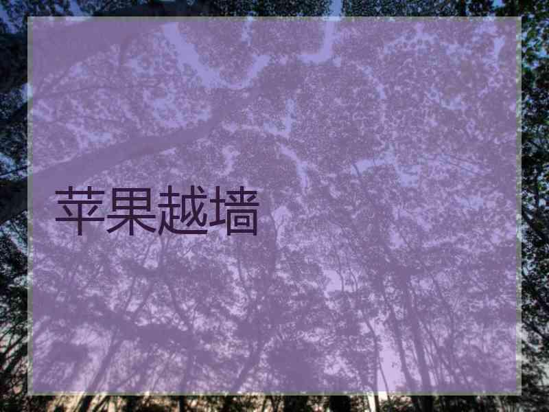 苹果越墙