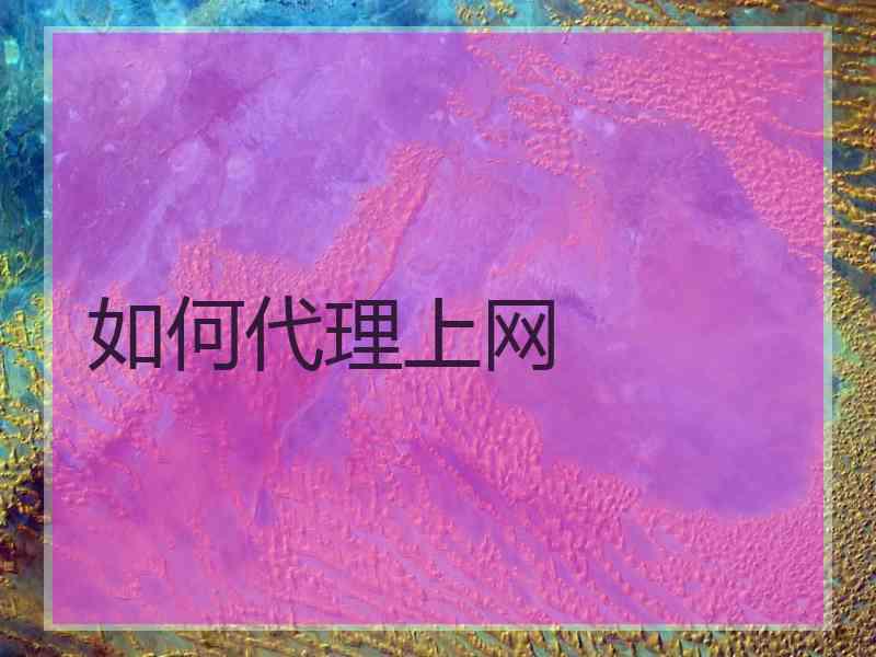 如何代理上网