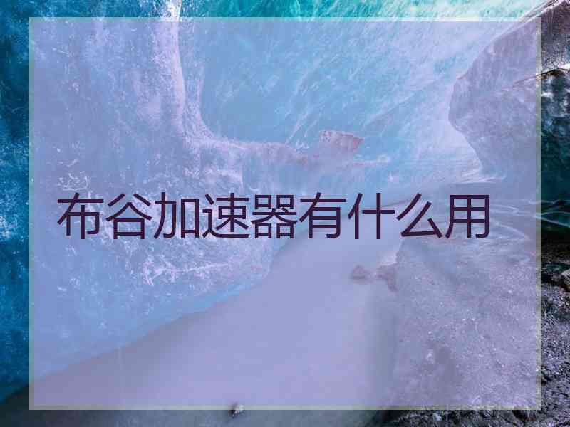 布谷加速器有什么用